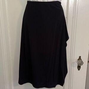 NWT Vintage BCBG Max Azria black rayon/polyester/spandex drape side skirt